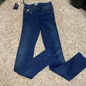 G star distressed high rise skinny